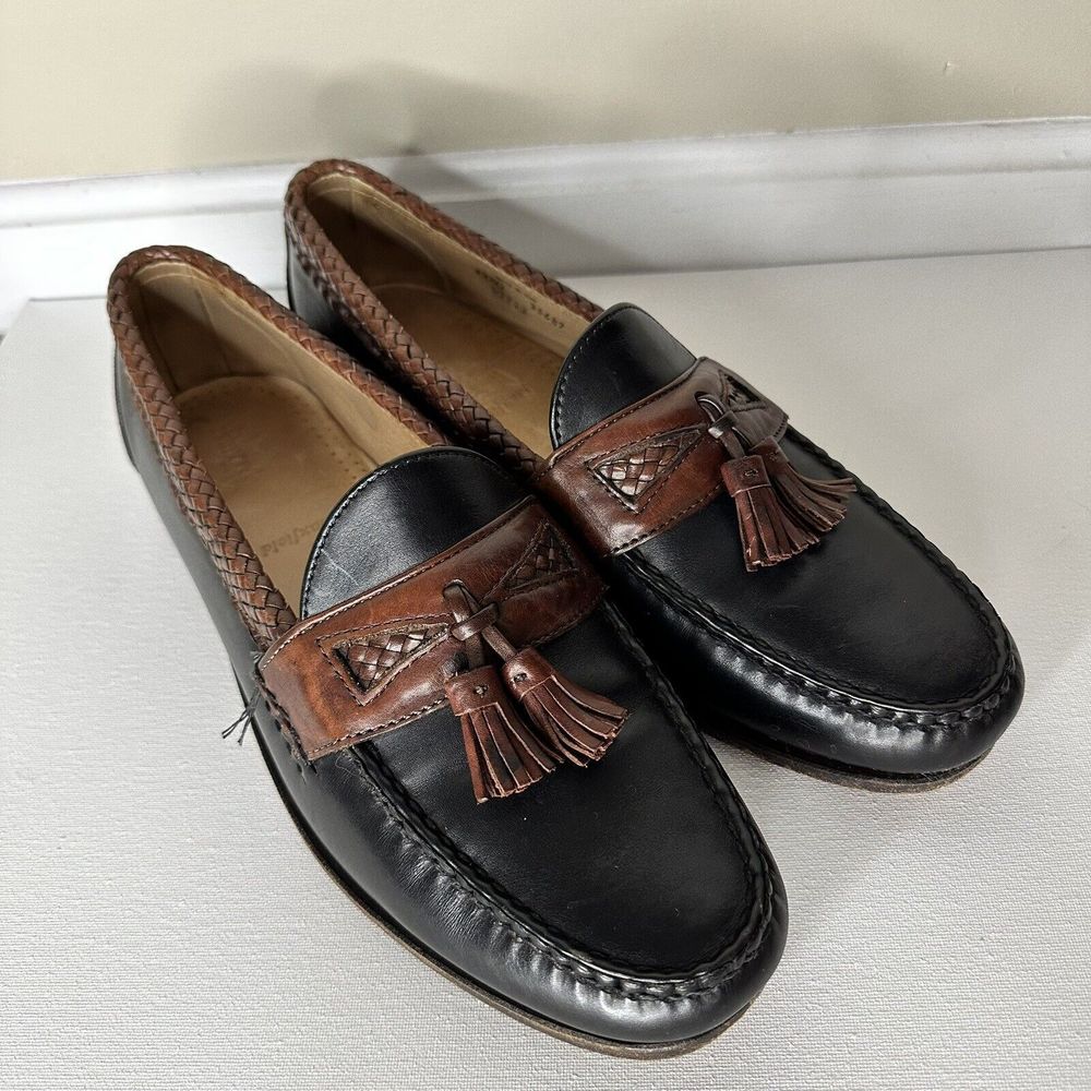 Allen Edmonds black loafers size 12.5 D Maxfield Woven Tassels